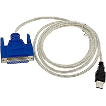Cavo Convertitore Da Parallelo A USB - Con Connettore DB25 Femmina, Lunghezza 1,2 M