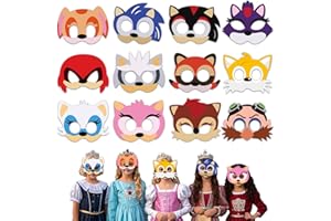 Ainvliya Masques de fête, masques d'anniversaire, décoration de fête pour enfants, mascarade, cosplay, carnaval, Noël