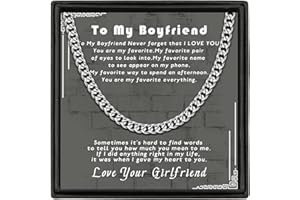 SUNSH Necklace for Men To My Man/Husband/Boyfriend Necklace-Men's Stainless Steel Sturdy Cuban Chain Necklaces,18/22/26 Inches Long for Husband/Boyfriend/Man,Christmas for Men Gifts