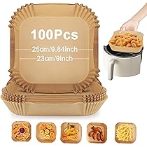 Carta Forno COSORI 100 Pezzi Per Friggitrice Ad Aria 4.5-6L - Quadrata, Antiaderente, Per Forno E Microonde - Foto 2