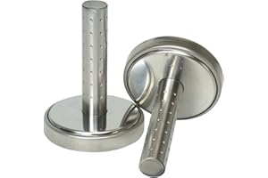 H&H HOME, Batticarne Ambra in Acciaio Inox – Utensile da Cucina con Manico Ergonomico, Colore Argento