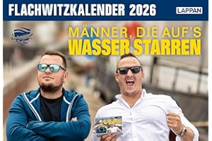 Männer, die aufs Wasser starren - Flachwitzkalender 2026: Tagesabreißkalender von RIBTIDE | Witzekalender mit dem Instagram-Duo aus Bremerhaven | Jeden Tag ein neuer Dad Joke