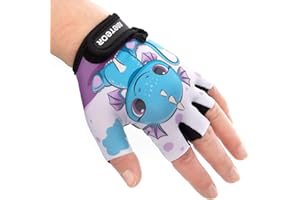 meteor - Cycling Gloves - Bike Accessories - Bicycle – Durable Anti-Slip Fingerless Gloves for Boys and Girls, Soft Padding, Ideal for Kids Bike Cycling