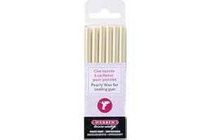 Herbin 35951T - Kit di 6 bastoncini di cera speciale per pistola a ceralacca, Avorio (Perlato)