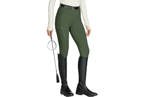 Willit Women's Horse Riding Pants Full Seat Silicone Equestrian Breeches Horseback Schooling Tights Zipper Pockets