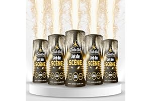 5 Jets de scène 2 Mètres 30 secondes Dorés, Hauteur de l’effet 2 mètres, Article vendu par multiple de 5 (Or/5 jets) Zenda club®
