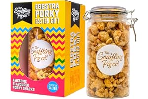 THE SNAFFLING PIG CO Snaffling Pig Perfectly Salted Easter Egg Crackling Jar Easter Gift Award Winning Low Carb High Protein Keto Crackling