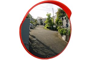 Specchio convesso da esterno, specchio di sicurezza curvo grandangolare - Specchio angolare da strada a montaggio su palo circolare, assistente di garage magazzino per vialetto, parcheggio Frifer