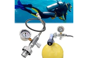 Mocoli Adapter For Diving Bottle, Inflatable Connector With 50cm Hose For Diving Din 400 Bar Connection For Pcp Air Refill On