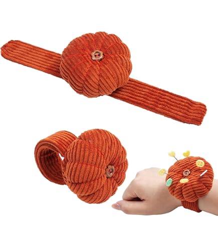 Pelote à Épingles Bracelet Coussin D'Aiguilles à Coudre - Poignet Aiguille Avec Motif Floral, Couleur Aléatoire, Idéal Couture Et DIY