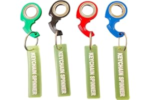 Votvlog 4 Piezas Spinner,Fidget Spinner, Fidget Spinners,Keyring Spinner,Libere el estrés, la ansiedad y la energía Negativa,Juguete Enfoque Llave Multifuncional para Relajación Adolescentes y Adultos