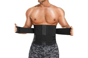 Bafully Ceinture de Sudation Homme Ceinture Abdominale Minceur Néoprène Gaine Amincissante Ventre Plat Waist Trainer Sport Fitness Sauna