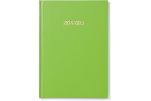 MORGAN'S DIRECT A5 Lime Green Academic Diary 2024-2025 Week To View Mid Year Planner With Appointments