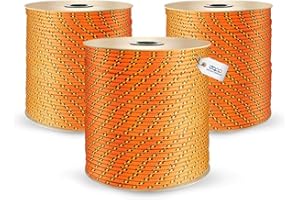 DQ-PP POLYPROPYLENSEIL | 5mm | 200m | ORANGE Polypropylen Seil | Traglast bis 244 kg Tauwerk PP Flechtleine Textilseil Leine Schnur Festmacher Rope Kordel Kunststoffseil geflochten