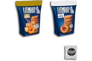 ‎GENUSSLEBEN Bundle mit 5x Squeezed Pretzels Sea Salt 80g und 5x Elephant Squeezed Pretzels Honey Mustard & Onion 70g mit gratis Fruchtgummis von Genussleben