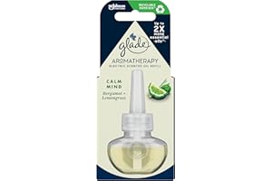 GLADE Aromatherapy Eléctrico Líquido con Aceites Esenciales, fragancia Calm Mind, recambio