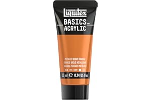 Liquitex Acrílico Basics - Tubo de Pintura Acrílica, Naranja Tostado Metálico, 22 ml