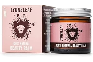 Lyonsleaf 100% Natural Beauty Balm - Cleansing Balm, Moisturiser and Primer in one - Make-up Remover Balm 60ml Fragranced With Essential OIls. Free From All Artificial Chemicals