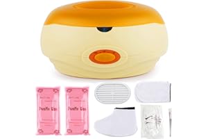 AYITOO Bagno di paraffina Bagno di cera per mani e piedi con accessori Bagno di paraffina Bagno con cera di paraffina e pennello, Nutre la Pelle con Umidità - Arancione