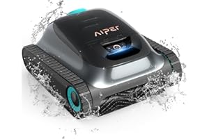 AIPER Robot de Piscine Fond et Parois, Scuba S1 Robot Aspirateur Piscine sans Fil, Nettoyage Périodique, Conception Durable des Chenilles, Autonomie de 150 Minutes pour Piscines Enterrées jusqu'à 150㎡