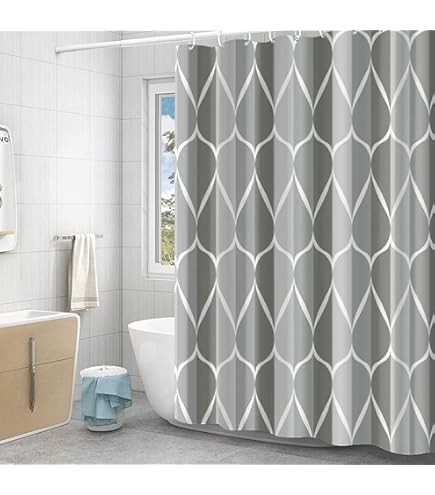 Tenda Doccia Anti-Muffa Furlinic - 240x180 Cm, Poliestere Impermeabile Con 16 Ganci - Foto 2