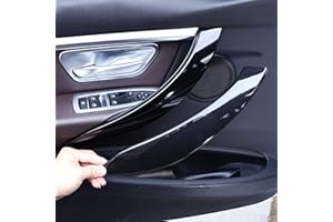 TZYSZDB Noir Poignée Intérieure de Porte de Voiture pour BMW F30 F31 F32 F33 F34 F36 F80 F83, Accessoires Voiture Décoration (Gauche Noir)
