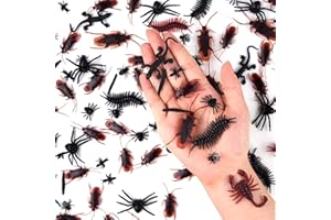 Comioke Bug Realistici Insetti Di Plastica Di Halloween, Insetti Di Plastica, 100 Pezzi Ragno Finti Scarafaggi Falso, Realistico Scarafaggio Inse