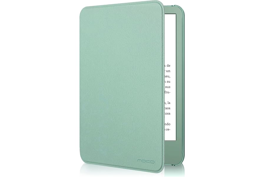 MoKo Case Fits 6" All-New Kindle (11th Generation-2024/2022 Release)& International Version, Lightweight Shell Cover with Auto Wake/Sleep for 11th Gen E-Reader, Matcha