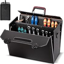 PARAT Top-Line Mini Werkzeugtasche Aus Leder – 8 Liter Mit 17 Fächern & Steckschloss