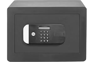 Yale Coffre-Fort Haute Sécurité à Serrure Electronique 100 000 Combinaisons (Certifié SKG), A Poser et Sceller - Anthracite, Noir, 25 x 35 x 30 cm (18,6 L)