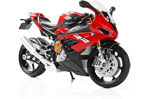 Risopen 1/12 S1000RR Moto Modello Giocattolo in Lega Metallo Diecast Bianco - Sport Gara Collezione Regalo per Uomo Bambino Ragazzo