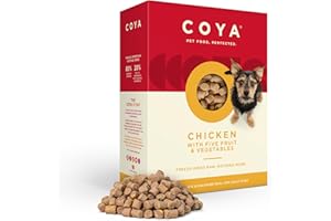 COYA Freeze-Dried Chicken Dog Food, Hypoallergenic & Grain Free, 750g - 80% Meat, 20% Fruit & Veggies - Easy, Raw Solution
