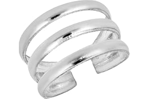 AeraVida Simple Three Wavy Line Sterling Silver Toe Ring or Pinky Ring | Adjustable Toe Rings for Women Sterling Silver | Sterling Silver Open-Ended Toe Ring Jewelry Gifts
