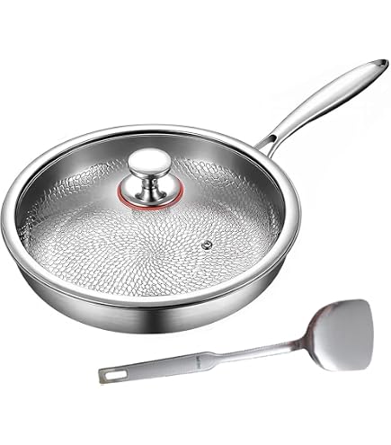 Kovali Titan Bratpfanne 30 Cm – Unbeschichtet, Für Alle Herdarten, Mit Deckel
