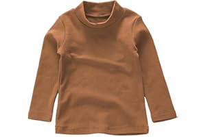 Beganly Maglietta da ragazza calda morbida Basic Top bambino sotto strato per bambini Classics cotone manica lunga