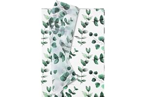 Jwssor Leaf Tissue Paper,20sheets Botanical Printed Leaves Wrapping Paper,20x14inch Gift Wrapping Tissue Paper for Birthday Festival