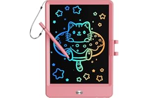 TEKFUN Tavoletta da Scrittura LCD 8,5 Pollici, Tavoletta Grafica Bambini da Disegno Colorata, Lavagnetta Cancellabile Bambini Giocattoli Giochi Bambini 3 4 5 6 Anni, Compleanno Regali Natale (Rosa)