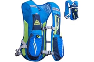 AZARXIS Kamizelka do biegania o pojemności 5,5 l, lekka kamizelka nawadniająca, plecak dla kobiet i mężczyzn, sporty na świeżym powietrzu, maraton, wyścig przełajowy, jazda na rowerze, wędrówki, wspinaczka