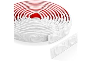 ZTVOWTO 3 Metri Stacca e Incolla modanatura adesiva, 3D Rifiniture da Parete, Adesivo Cornice Specchio per Cornici di Specchi, Telai di Porte, Soffitti, Decorazioni per La Casa(Bianco)