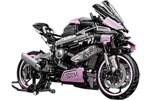 JUCYJULY Technology Motorcycle Building Blocks for BMW M 1000 RR, 1985 Clamping Blocks Technology Super Motorcycle Model Kit, MOC Racing Motorcycle Kit Adults, Superbike Toy Gift for Children