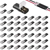 45 Pieces Waterproof Car Cable Connectors 2 Pin 12 V Quick Connect Connectors, Waterproof and Heat Resistant for Cables 18-22