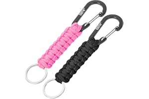 EOTW Keychain/Keyring with Carabiner Clips, Lanyard Key Chain with Locking D Ring Hooks Hangers Survival Kits Heavy Duty Army for Car Keys Boys Girls Men Women