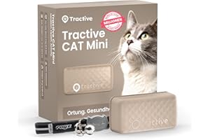 Tractive CAT Mini GPS Tracker für Katzen | Marktführer | Live-Ortung | Positionsverlauf | Gesundheitswarnungen | Aktivitätstracking | Halsband inkludiert | Abo Erforderlich (Braun)