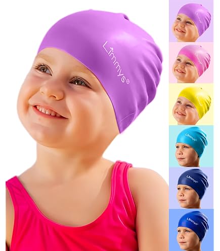 Bonnet De Bain Licorne En Silicone Pour Enfant – Imperméable, Pour Cheveux Longs, Avec Bouchons D’oreilles Et Pince-nez