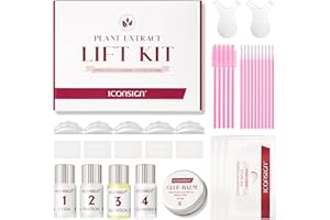 ICONSIGN Lash Lift Kit, Plant Extract Eyelash Perming Kit for Sensitive Eyes, Suitable for Salon & Home Use