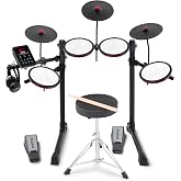 Alesis Turbo Max Elektronik Davul Seti | Kompakt, Katlanabilir, Sessiz Mesh Pad'ler, 8" Tom, 8" Zil, Bluetooth, Davul Tabures
