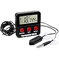 Digital Reptile Thermometer Hygrometer with 2 Remote Probes to Measure Humidity and Temperature - Ideal Vivarium Thermometer Also Suitable for a Snake or Lizard Tank - Reptile Accessories