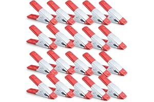 Miorkly 20Pcs Spring Clamps 2 Inch,Heavy Duty Metal Clips,Clamps Set 5cm Long,Photo Cloth Clamp Background Fabric Clip,for Tarpaulin Camping, Woodworking, Model Making Tool