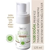 Incia%100 Doğal İpeksi Y&uuml;z Temizleme K&ouml;p&uuml;ğ&uuml; Makyaj Akne Siyah Nokta Sivilce Yağlı Ciltler Vegan 125 ml