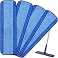 BODYA 4 Pieces Microfiber Moping Cloth Replacement Heads for Bona Floor Care System Wet/Dry Flat Mop Cloth Cleaning Tools Mop